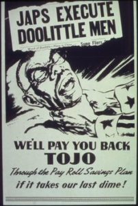 Il poster della propaganda Usa dopo l'uccisione dei raiders da parte dei giapponesi